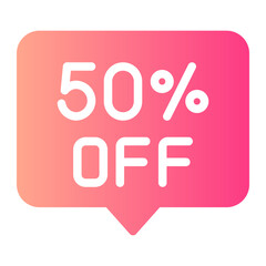 50 percent gradient icon