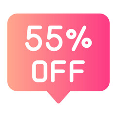 55 percent gradient icon