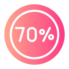 70 percent gradient icon
