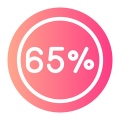 65 percent gradient icon