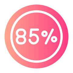 85 percent gradient icon