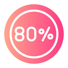 80 percent gradient icon