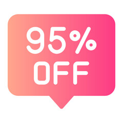 95 percent gradient icon