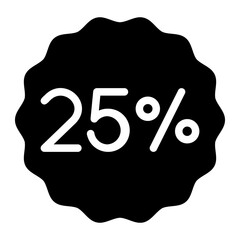 25 percent glyph icon