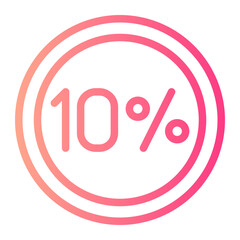 10 percent gradient icon