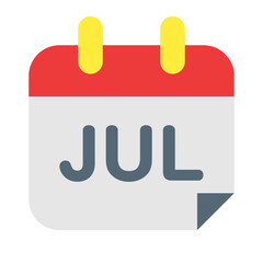 月、7月を表すカラースタイルのアイコン