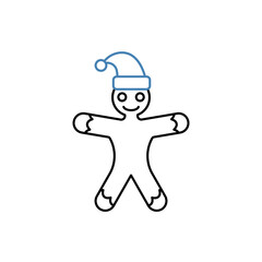 Gingerbread concept line icon. Simple element illustration. Gingerbread concept outline symbol design.