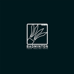 Badminton sport logo