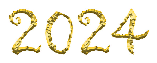 2024. Typographie or.