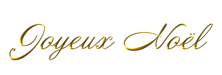 Joyeux Noël. Typographie or.