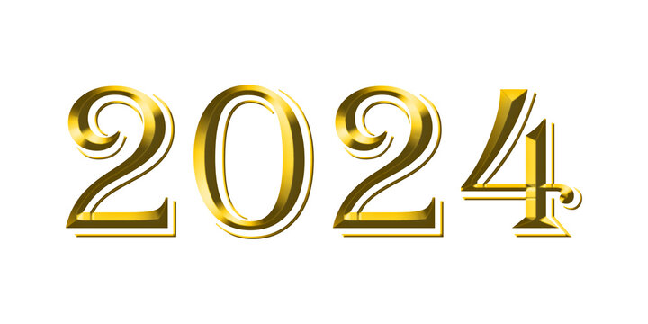 2024. Typographie or.