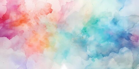 Abstract colorful watercolor for background,  Texture paper Digital art painting, Generative AI illustrations.