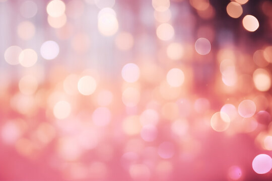 Pink glitter sparkling background with bokeh