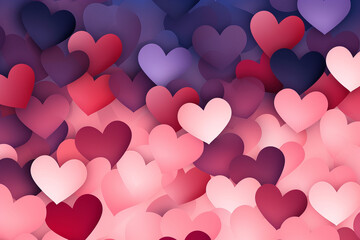 Pastel pink color Valentine Hearts Background