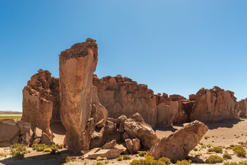 Rock formation in the region of the Bolivian desert called "Italia Perdida".