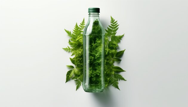 bottle of water green envirement