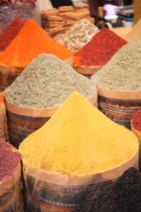 Traditional spices market in istanbul .