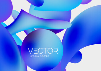 Vector abstract glowing shapes background