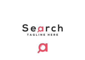 	
Minimalist job search icon with magnifying glass. Job or employee logo. Creative vector recruitment