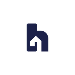 letter H Home logo design inspiration vector illustration 