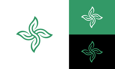 Fototapeta na wymiar green leaf, letter s leaf logo vector template 