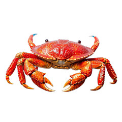 red crab on transparent background