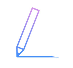 青紫色のグラデーション｜シンプルなペンと線