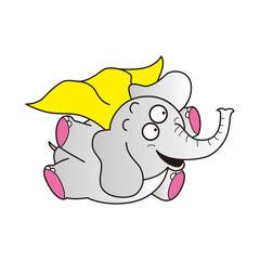 Make a Professional Elephant flying Vector