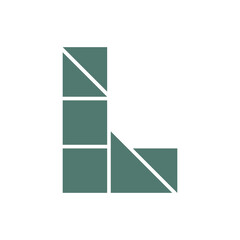 Monogram L design vector logo. Monogram initial letter mark L logo design. Monogram design vector logo. Monogram initial letter mark L logo design. Simple L monogram