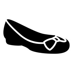 flat shoes glyph icon