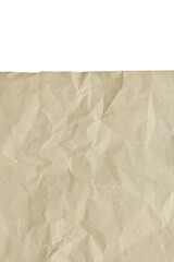 blank brown paper texture isolated on white background, old page for craft design