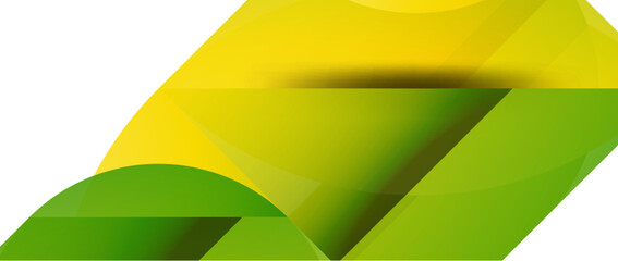 Fototapeta premium Geometric fusion - abstract harmony of triangles and circles in minimalist background design. Shapes and lines design for wallpaper, banner, background, landing page, wall art, invitation, prints