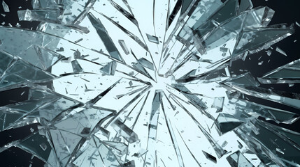 broken and shattered glass illustration render,PPT background