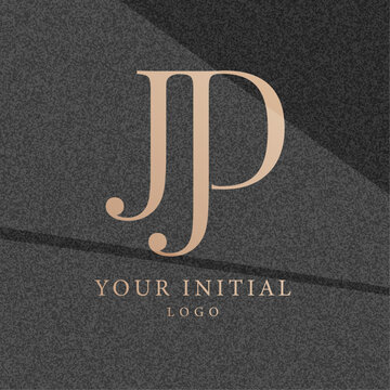 minimalist JJP initial letter vintage brand and monogram logo