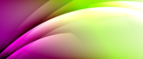 Dynamic flowing waves on gradient color background. Vector illustration For Wallpaper, Banner, Background, Card, Book Illustration, landing page