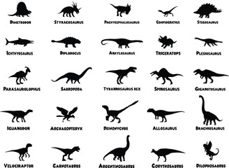 Type of dinosaur silhouette