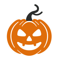 jack o lantern logo icon flat vector illustration clipart isolated on white background