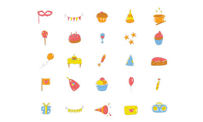 birthday party vector collection