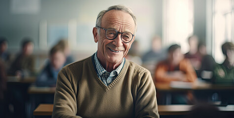 Older people participate in the course, the concept of lifelong learning