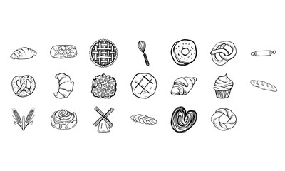 bread handdrawn collection