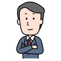 腕を組むビジネスマン