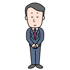 お辞儀するビジネスマン