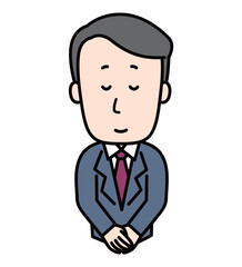 お辞儀するビジネスマン