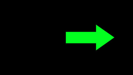 Green arrow pointing to the right. 3d rendering. right direction sign. right arrows direction advancement silhouette style icon. direction pointer icon.