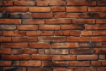Obraz premium Brown Brick Wall Background Pattern. Ai generated Images