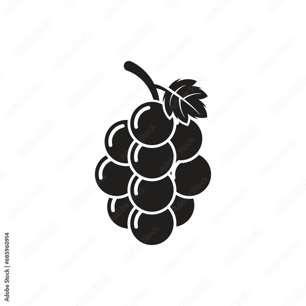 Canvas Prints grapes icon vector