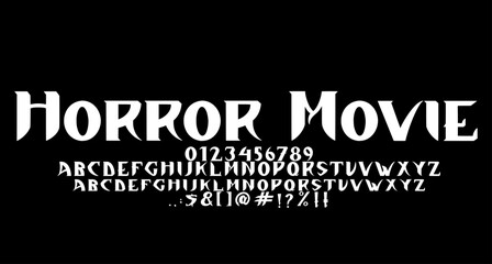 Horror movie Halloween display font Best Alphabet Alphabet Brush Script Logotype Font lettering handwritten