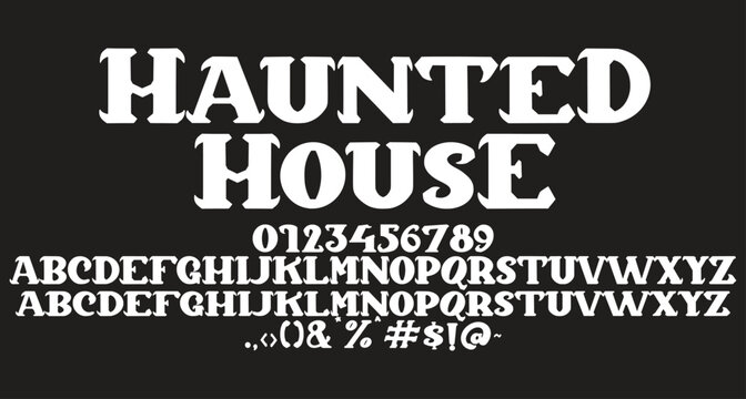 Haunted House Blackletter font Best Alphabet Alphabet Brush Script Logotype Font lettering handwritten