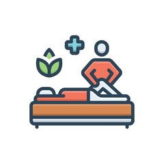 Color illustration icon for therapeutic  