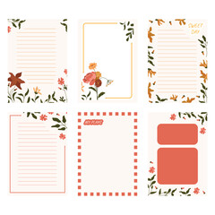 cute note paper illustration design ready to print